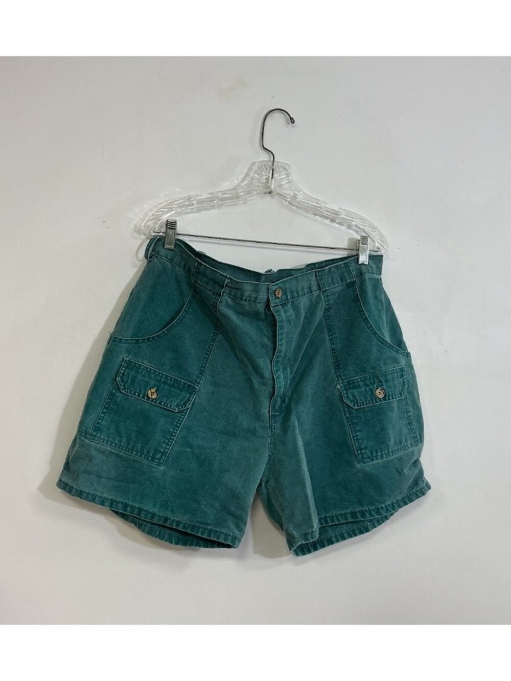 Vintage Campus Hiking Shorts Side Cargo Pockets Short Inseam Mens 36